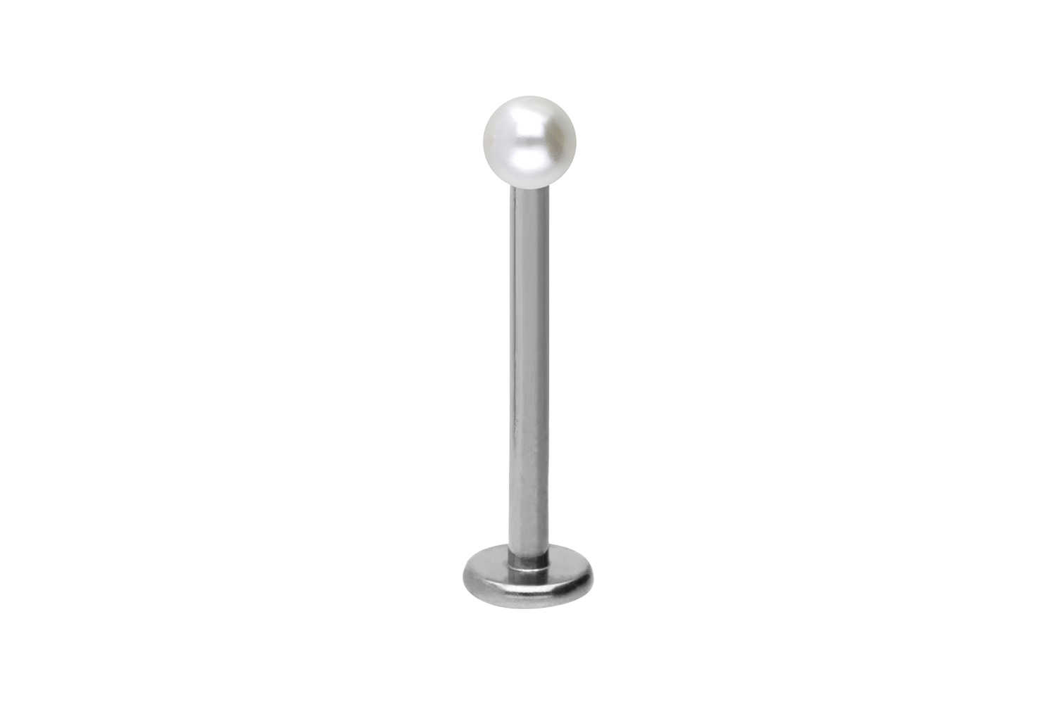 Titan Labret Piercing SYNTHETISCHE PERLE